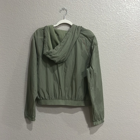 Flirtitude Windbreaker jacket olive green and pink jacket size Large - Picture 9 of 15